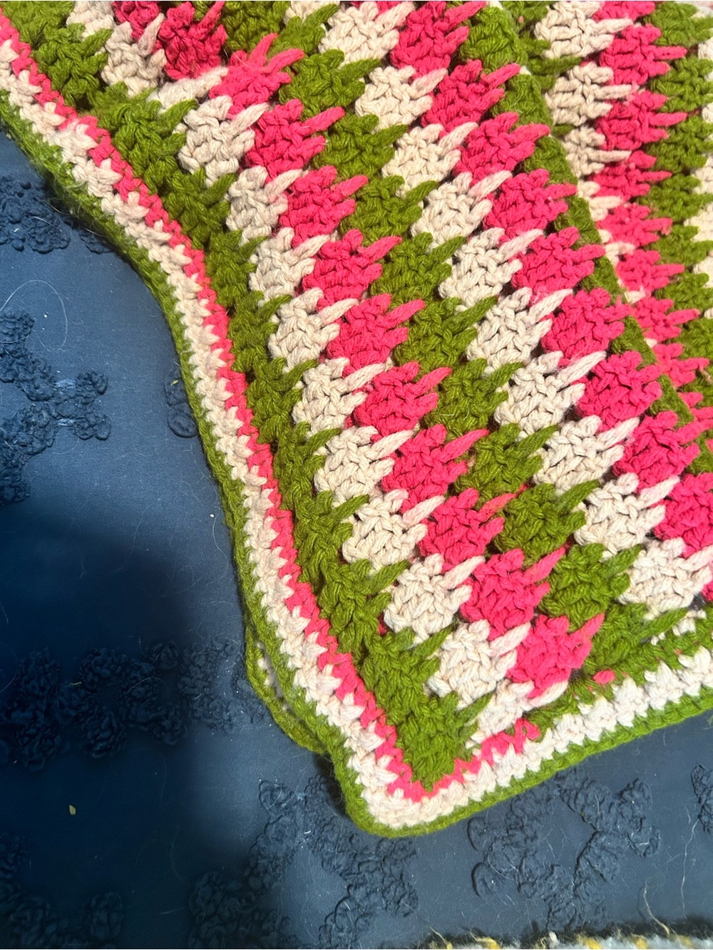 Cottagecore Handmade Crochet Blanket - cozy and colorful